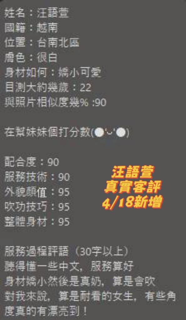 越南台南汪語萱定點圖片
